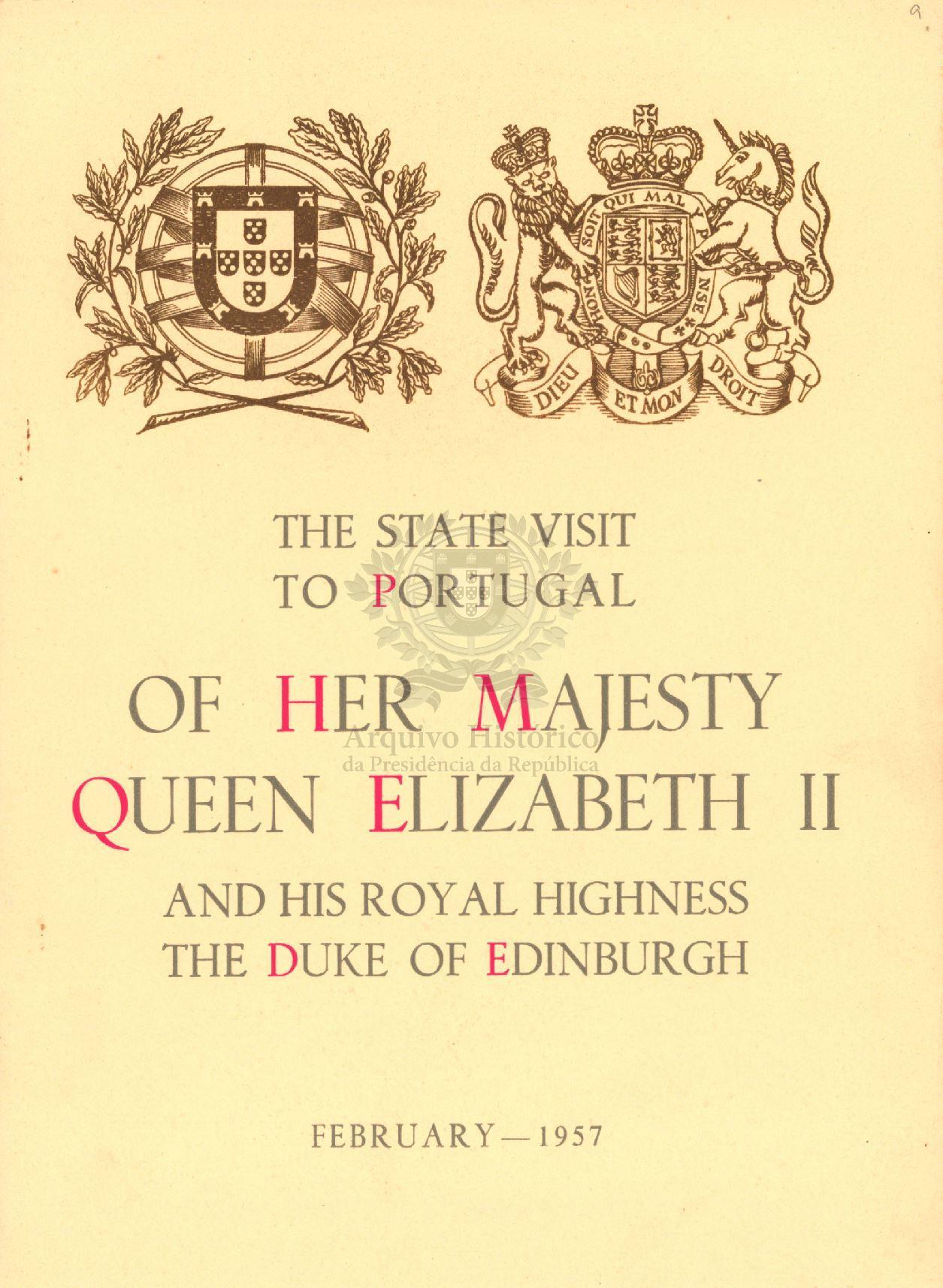 A 8 DE SETEMBRO DE 2022 - Morre a Rainha Isabel II. Recorda-se a primeira visita da monarca britânica a Portugal, em 1957