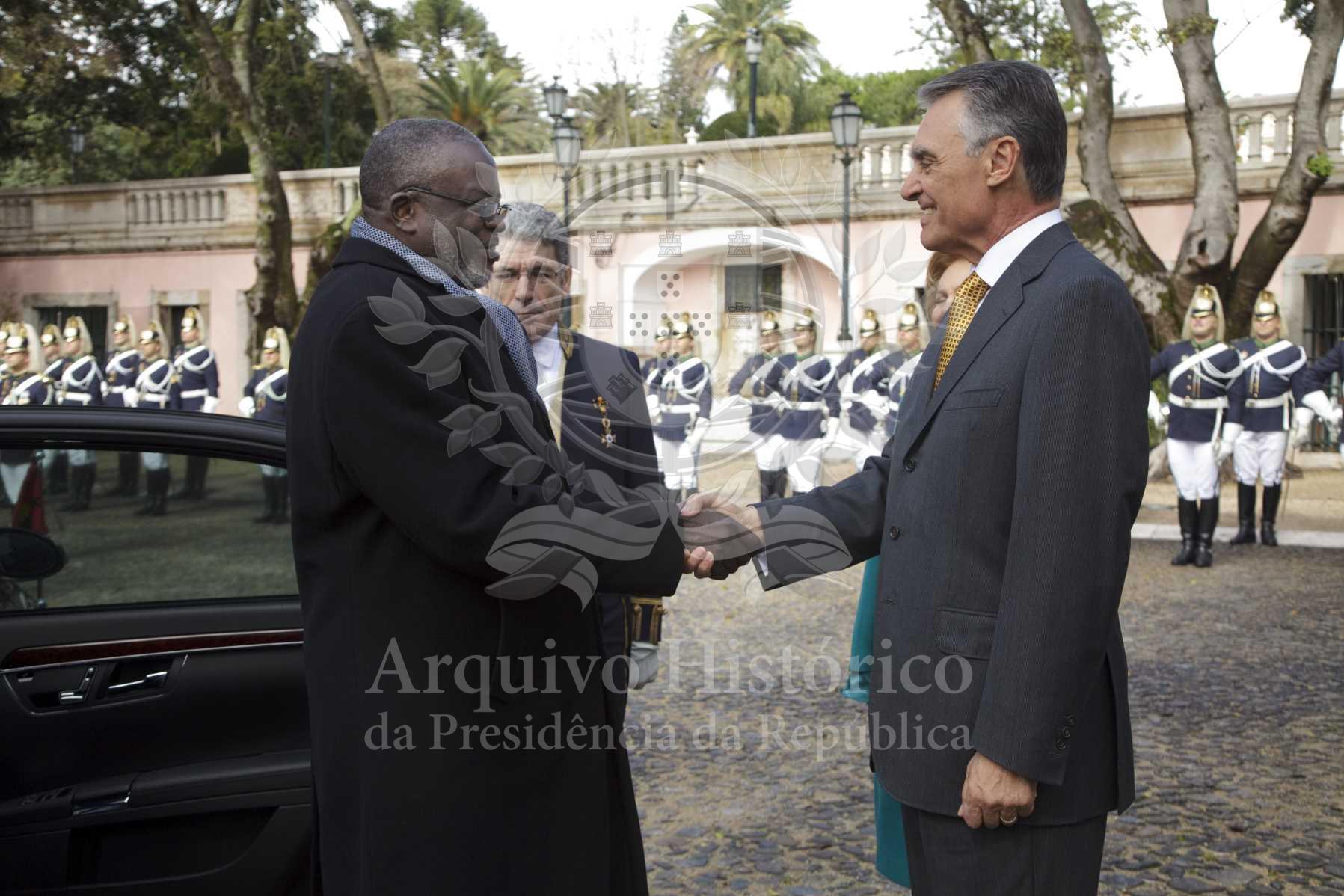 A 17 DE FEVEREIRO DE 2010 - O Presidente da República, Aníbal Cavaco Silva, recebe em visita de Estado o seu homólogo guineense, Malam Bacai Sanhá