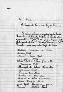 Carta remetida por conjunto de alunos, alunas e professores da Escola Masculina de Frende, Concelho de Baião, dirigida a D. Maria do Carmo de Fragoso Carmona, apresentando "o seu profundo pesar pelo falecimento do Exmo. Marechal Carmona (...) inesquecível Chefe da Nação".
