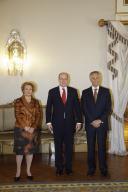 O Presidente da República, Aníbal Cavaco Silva, recebe o Príncipe Alberto II no Mónaco, no Palácio de Belém, a 9 de abril de 2010