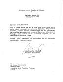 Carta do Presidente da República da Colômbia, César Gaviria Trujillo, dirigida ao Presidente da República Portuguesa, Mário Soares, agradecendo, em nome do Governo e do povo colombiano, a sua mensagem de solidariedade, por ocasião do violento abalo sísmico ocorrido nos departamentos de Cauca e Huila.