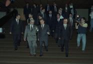 Deslocação do Presidente da República, Jorge Sampaio, à Fundação Calouste Gulbenkian, onde preside à Sessão de Abertura da Conferência do Semanário Económico "Portugal 97. O futuro não pode esperar", a 22 de abril de 1997