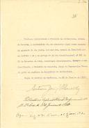 Decreto de nomeação de Jorge de Vasconcelos Nunes, Ministro do Comércio, para exercer interinamente o cargo de Ministro da Agricultura durante a ausência do Ministro Álvaro de Lacerda. 