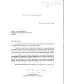 Carta do Presidente do Governo de Espanha, José Maria Aznar, dirigida ao Presidente da República Portuguesa, Jorge Sampaio, agradecendo a sua carta de agradecimento pelo acolhimento recebido por ocasião da visita de Estado a Espanha e comunicando, "como uma primeira prova" do esforço de colaboração entre os dois países, a "pronta designação do Comissário Espanhol da Exposição Universal de Lisboa 1998, que recaíu na pessoa de Luis Miguel Enciso Recio, Catedrático de História Moderna da Universidade Complutense de Madrid".