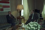 Audiência concedida pelo Presidente da República, Jorge Sampaio, ao Presidente da Fundação Calouste Gulbenkian, Vitor Sá Machado, a 19 de janeiro de 1999