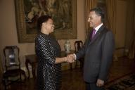 Audiência concedida pelo Presidente da República, Aníbal Cavaco Silva, à Drª Graça Machel, a 13 de novembro de 2008