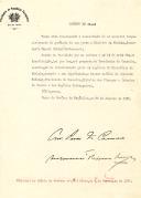 Decreto de nomeação do Doutor António de Oliveira Salazar, Presidente do Conselho, Ministro das Finanças e interino da Guerra e dos Negócios Estrangeiros, para gerir interinamente os negócios do Ministério da Marinha, na ausência do Ministro Manuel Ortins de Bettencourt. 