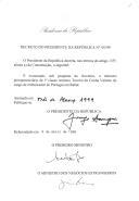 Decreto que exonera, sob proposta do Governo, o ministro plenipotenciário de 1ª classe António Taveira da Cunha Valente do cargo de Embaixador de Portugal em Rabat [Marrocos].