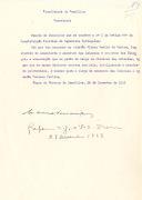 Decreto de exoneração de Álvaro Xavier de Castro, Presidente do Ministério e Ministro interino das Colónias e das Finanças, do cargo de Ministro das Colónias que desempenhava interinamente e nomeação de Mariano Martins, para o mesmo cargo.