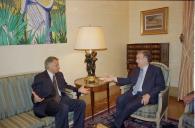 Audiência concedida pelo Presidente da República, Jorge Sampaio,  ao Ministro dos Negócios Estrangeiros de França, Dominique de Villepin, a 5 de janeiro de 2004