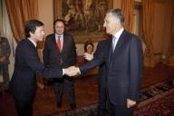 O Presidente da República, Aníbal Cavaco Silva,  recebe, em audiência, a Confederação do Comércio e Serviços de Portugal, a 14 de junho de 2010