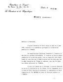 Carta do Presidente da República do Senegal, Abdou Diouf, dirigida ao Presidente da República portuguesa, Mário Soares, acusando a receção da carta de 4 de agosto de 1987, relativa à candidatura de Sá Machado ao cargo de Diretor Geral da UNESCO, lamentando não poder apoiá-la visto o Senegal apresentar a candidatura de Amadou Mahtar MBow ao mesmo lugar.