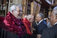 O Presidente da República Marcelo Rebelo de Sousa participa, como Apresentante, na Cerimónia de Doutoramento Honoris Causa pela Faculdade de Direito da Universidade de Coimbra do Presidente da Comissão Europeia, Jean-Claude Juncker, numa cerimónia que decorre na Sala dos Capelos daquela Universidade, a 31 de outubro de 2017