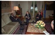 Audiência concedida pelo Presidente da República, Jorge Sampaio, ao Presidente de Angola, José Eduardo dos Santos, a 10 de março de 1996