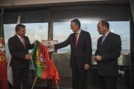 O Presidente da República, Aníbal Cavaco Silva, inaugura a Pousada de Cascais, descerrando a placa comemorativa que assinala uma nova pousada do Grupo Pestana, na Cidadela de Cascais, a 12 de abril de 2012