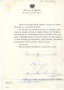 Decreto de nomeação, nos termos do artº 4º do Decreto nº 21.084 de 13/04/1932, como vogais do Conselho da Ordem do Império Colonial, de D. Joaquim Rafael Maria de Assunção, Bispo de Limira, e do Comandante Ernesto Jardim de Vilhena, nas vaga abertas pelo falecimento, respetivamente, dos Generais Ernesto Maria Vieira da Rocha e João de Almeida.