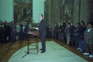 O Presidente da República, Jorge Sampaio, preside à cerimónia de apresentação da Fundação Paz e Democracia - Monsenhor Martinho da Costa Lopes, na Assembleia da República, a 9 de dezembro de 1997
