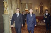 O Presidente da República, Jorge Sampaio, recebe o Presidente da República do México, Ernesto Zedillo, a quem oferece um jantar no Palácio Nacional de Belém, a 22 de março de 2000