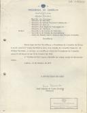 Convocatória (Minuta) para a Reunião do Conselho Superior da Defesa Nacional, a realizar no Palácio de S. Bento, pelas 16.00 horas do dia 19 de Outubro de 1973