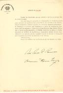 Decreto de nomeação do Doutor António de Oliveira Salazar, Presidente do Conselho e Ministro das Finanças, e do major Joaquim José de Andrade e Silva Abranches, Ministro das Obras Públicas e Comunicações, para gerirem interina e respetivamente os negócios do Ministério da Marinha e do Ministério da Guerra, na ausência dos respetivos Ministros, em missão especial do Governo da República, no estrangeiro.