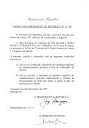 Decreto que revoga, por indulto, a pena acessória de expulsão do País, aplicada a Rosa [Rosária] Maria Livramento Vaz Correia, de 30 anos de idade, no processo n.º 18/96 da 3.ª Secção da 9.ª Vara Criminal de Lisboa.