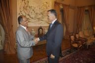 Audiência concedida pelo Presidente da República, Aníbal Cavaco Silva, ao Presidente do Parlamento Nacional de Timor-Leste, Vicente Guterres , a 3 de abril de 2013