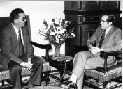 Audiência concedida pelo Presidente da República, António Ramalho Eanes, ao Secretário-Geral da CISL, Confederação Internacional de Sindicatos Livres, Otto Kersten, no Palácio de Belém