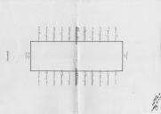 Plano da mesa do jantar oferecido pelo Presidente da Republica aos membros do Governo, no Palácio de Belém em 15 de abril de 1929