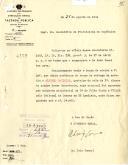 Ofício n.º 4102 da Direção-Geral da Fazenda Pública, 2.ª secção - Repartição do Património (Ministério das Finanças), dirigido ao Secretário da Presidência da República, remetendo cópia autenticada do termo de entrega de moradia de 3 compartimentos, dependência do Palácio de Belém, a Alfredo Candeias, porteiro de sala de 2ª. classe, datado de 21 de agosto de 1944.