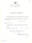 Alvará de Concessão dado e assinado pelo Presidente da República e Grão-Mestre das Ordens Honoríficas Portuguesas, conferindo ao General Adelino Mendes Moura dos Santos a Grã-Cruz da Ordem Militar de Avis, em 20 de julho de 1972.
