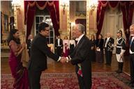 O Presidente Marcelo Rebelo de Sousa recebe no Palácio Nacional da Ajuda, os cumprimentos de Ano Novo do Corpo Diplomático acreditado em Portugal