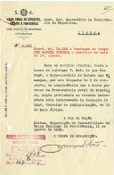 Ofício n.º 2.941 da Repartição e Contabilidade da Caixa Geral de Depósitos, Crédito e Previdência, endereçado ao Secretário da Presidência da República,  comunicando ter sido negado provimento ao recurso, relativo a contagem de tempo de serviço, interposto pelo porteiro de 1ª. classe do quadro de pessoal menor, Pio Manuel Correia. 