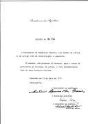 Decreto de nomeação, sob proposta do Governo, do Juiz Desembargador João de Deus Pinheiro Farinha para exercer o cargo de Presidente do Tribunal de Contas.