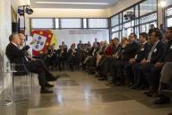 O Presidente da República Marcelo Rebelo de Sousa participa na sessão de encerramento do IV Encontro Anual do Conselho da Diáspora, que reune, no Palácio da Cidadela, em Cascais, conselheiros provenientes dos mais diversos países, e responsáveis políticos, empresariais e económicos, a 22 dezembro 2016