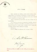 Decreto de nomeação do Capitão de Mar e Guerra Américo Deus Rodrigues Tomaz, Ministro da Marinha, para gerir interinamente os negócios do Ministério das Colónias, na ausência do Ministro Marcelo Caetano, em visita oficial às colónias de Angola e Moçambique.  