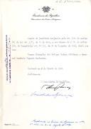 Decreto que nomeia, nos termos do nº 13º do artigo .º da Lei nº 3/74, de 14/05/1974 e nos termos do § 1º do artigo 28º do Decreto-Lei nº 44.721, de 24/11/1962, como Chanceler das Antigas Ordens Militares o General Venâncio Augusto Deslandes.