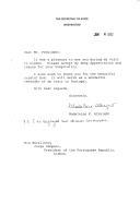 Carta da Secretária de Estado americana, Madeleine K. Albrighth, dirigida ao Presidente da República Portuguesa, Jorge Sampaio, agradecendo a a hospitalidade por ocasião da sua visita a Lisboa e a oferta de uma caixa de cristal que lhe foi feita e que servirá de "bela recordação".