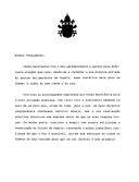 Carta (cópia) assinada pelo Papa João Paulo II, dirigida ao Presidente Mário Soares, agradecendo ter-lhe dado conhecimento das missivas enviadas às partes beligerantes em Angola e partilhando a preocupação sobre a situação de sofrimento da população angolana.