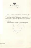Decreto de concessão da Banda da Grã-Cruz das Três Ordens: Cristo, Avis e Sant´Iago da Espada a Sua Majestade a Rainha Isabel II, de Inglaterra.