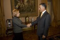 Audiência concedida pelo Presidente da República, Aníbal Cavaco Silva, à Presidente da Assembleia Nacional da Sérvia, Profª. Dra. Slavica Djukic-Dejanovic, a 6 de novembro de 2008