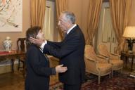 O Presidente da República, Marcelo Rebelo de Sousa, recebe, em audiência no Palácio de Belém, uma delegação do Bloco de Esquerda, a 17 de abril de 2017