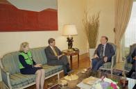 Audiência concedida pelo Presidente da República, Jorge Sampaio, a uma delegação de Senadores dos E.U.A., chefiada por Trent Lott, líder da maioria republicana no Senado, a 16 de abril de 2001
