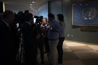 O Presidente da República Marcelo Rebelo de Sousa está presente, em Nova Iorque, Estados Unidos da América, na Abertura Oficial da 74.ª Assembleia Geral das Nações Unidas, onde assiste à intervenção do Secretário-Geral da ONU, António Guterres, prestando no final declarações aos jornalistas, a 24 de setembro de 2019