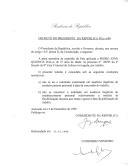 Decreto que revoga, por indulto, a pena acessória de expulsão do País aplicada a Pedro João Quionga Dala, de 27 anos de idade, no processo nº 109/95 da 2ª Secção da 2ª Vara Criminal de Lisboa.