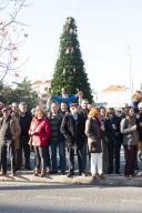 O Presidente da República Marcelo Rebelo de Sousa no centro do Barreiro, onde participa na Tradicional Ginjinha de Natal deste concelho, a 24 dezembro 2016