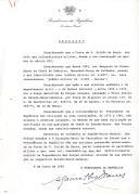 Despacho do Presidente da República, Ramalho Eanes, determinando que seja transmitido ao Estado-Maior-General das Forças Armadas e à Direção-Geral do Património do Estado que a Presidência da República não tem qualquer pretensão relativamente ao Forte de S. Julião da Barra, o qual deve ser definitivamente mantido na dependência das Forças Armadas.