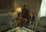 Audiência concedida pelo Presidente da República, Jorge Sampaio, ao Chefe do Estado Maior das Forças Armadas, General Espírito Santo, a 20 de março de 1998