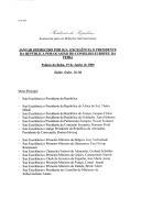 Jantar oferecido por Sua Excelência o Presidente da República por ocasião do Conselho Europeu da Feira - Palácio da Bolsa, 19 de junho de 2000 (Salão Árabe, 20.30)