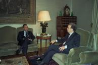 Audiência concedida pelo Presidente da República, Jorge Sampaio, ao Presidente do Partido Social Democrata, Marcelo Rebelo de Sousa, a 6 de setembro de 1996