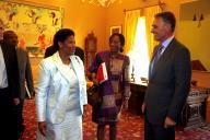 O Presidente da República, Aníbal Cavaco Silva, recebe em audiência a Vice-Presidente da África do Sul, Phumzile Mlambo-Ngcuka, que efetua uma visita oficial a Portugal, a 13 de novembro de 2006